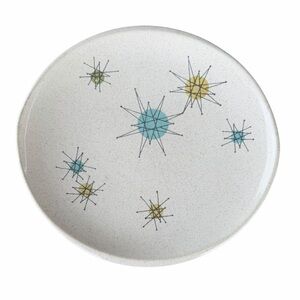 Vintage Franciscan Atomic Starburst 8" Salad Luncheon Plate MCM Retro FLAWS